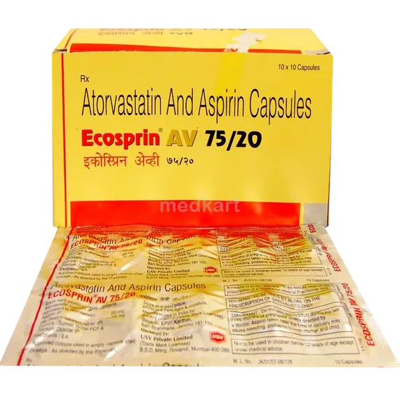 ecosprin av 75/20mg capsule 10's